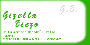 gizella biczo business card